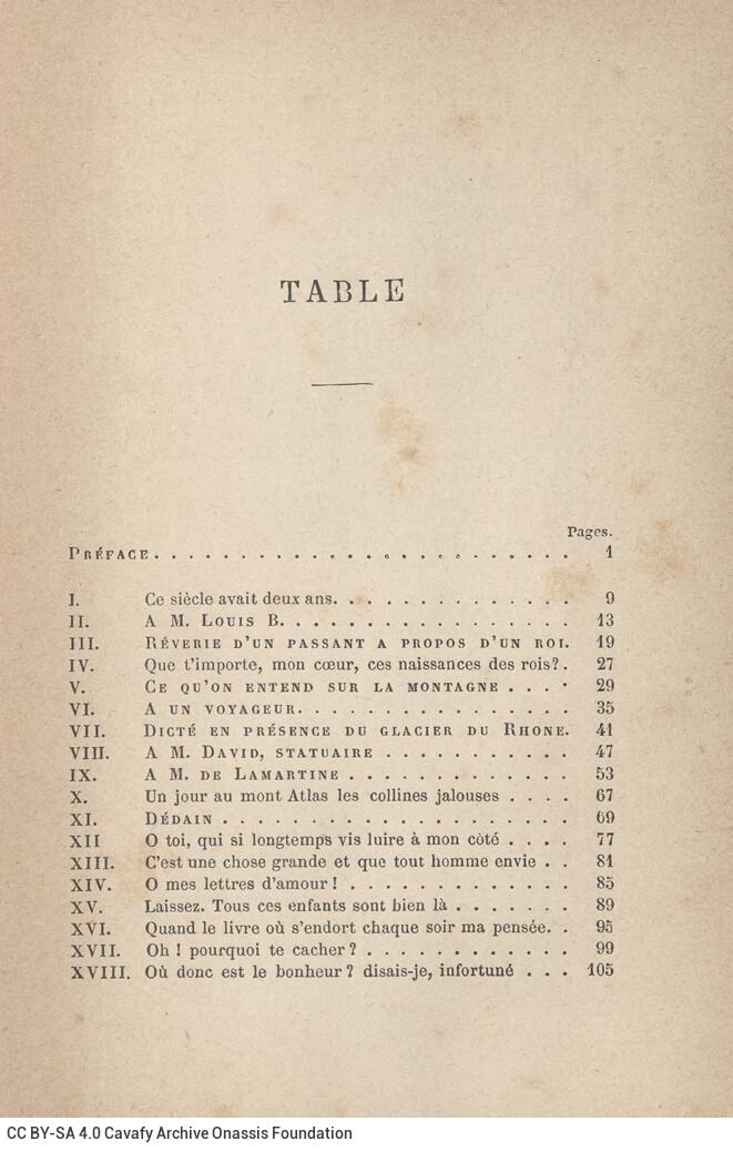 18.5 x 12 cm; 4 s.p. + 254 p. + 2 s.p., price of the book “2 francs” on its spine. L. 1 half-title page with information 